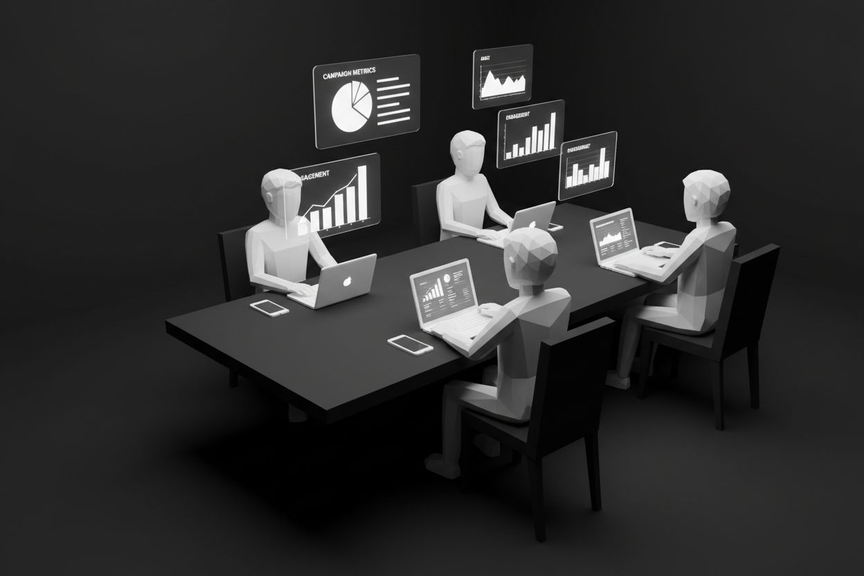 A team planning social media marketing