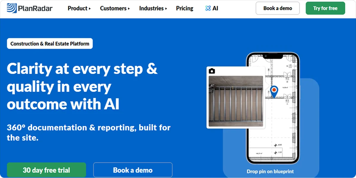 PlanRadar Homepage