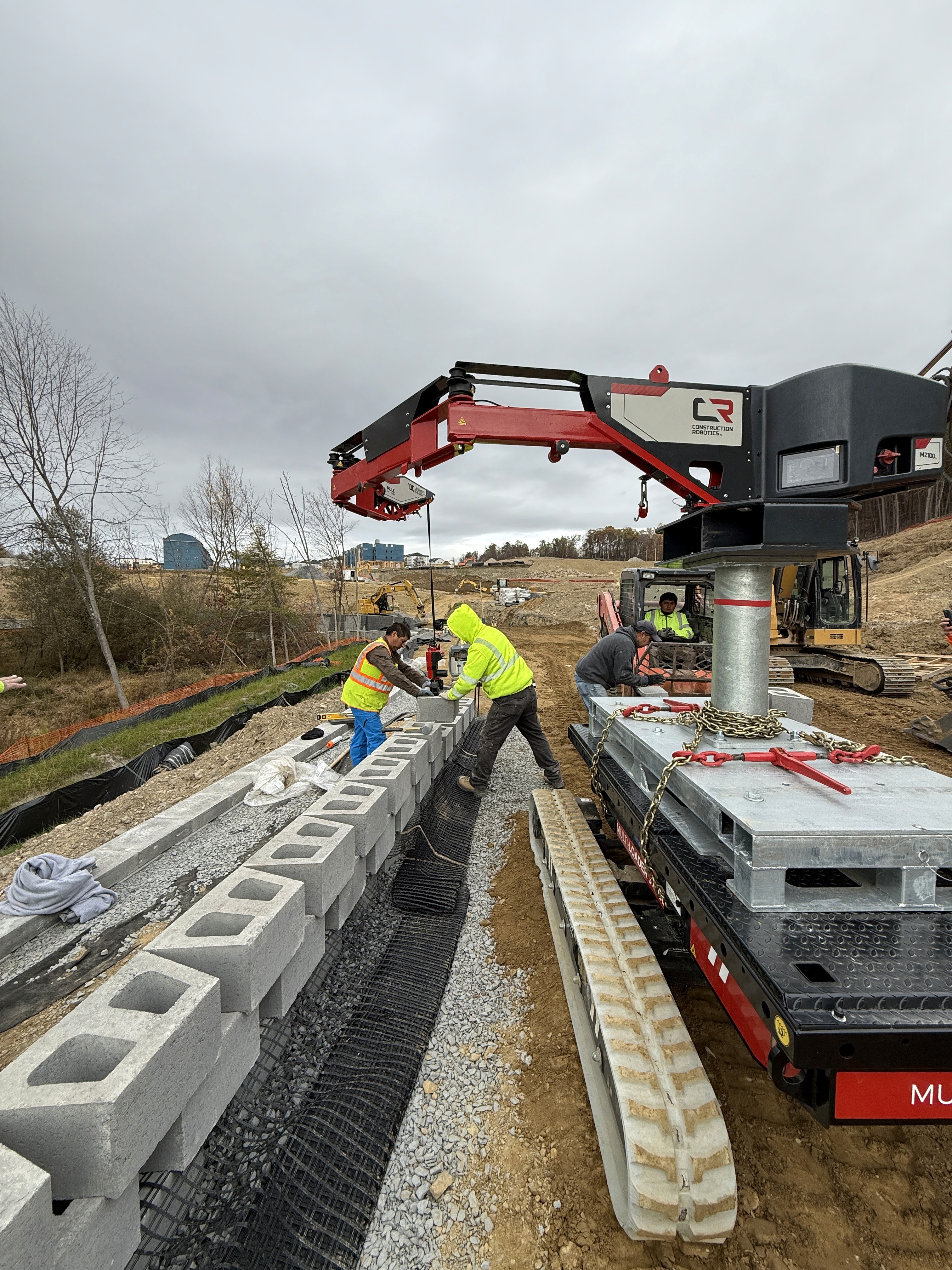 Retaining Walls — Mule MZ100 application