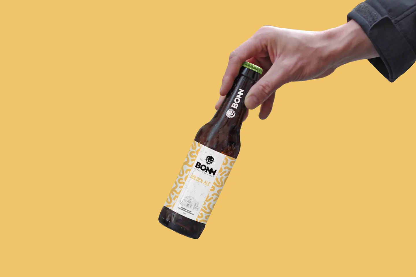 bonn label design golden lager