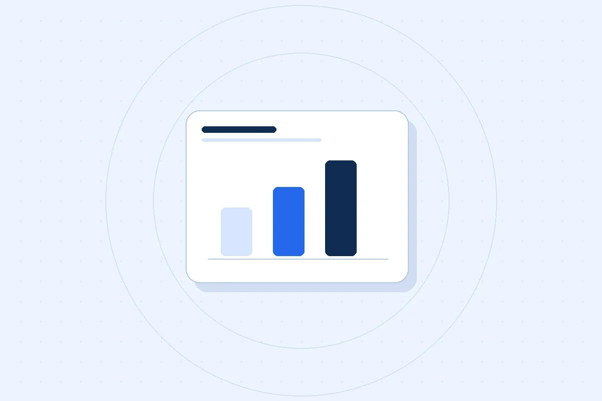 Cost comparison illustration with three bars on a review card.