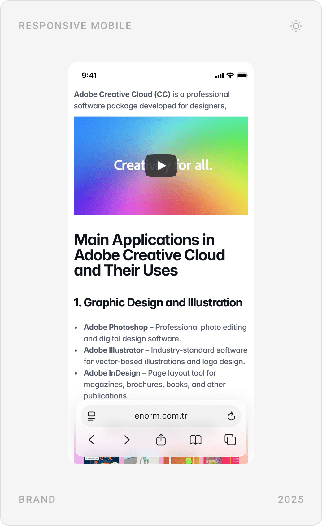 Clean Software Product Detail Mobile Interface