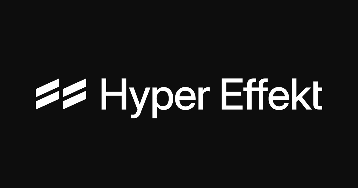 Hyper Effekt website homepage built with Framer