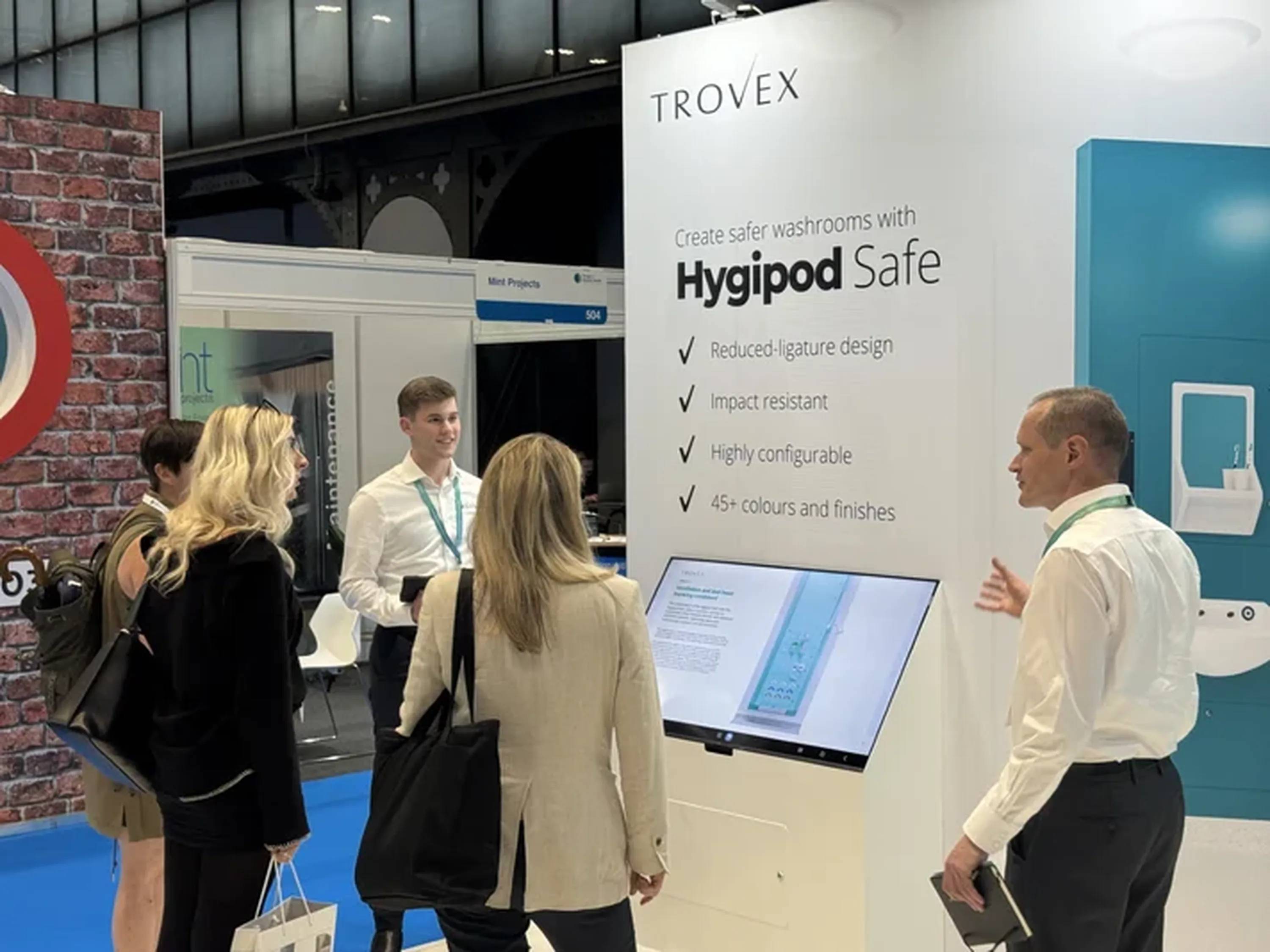 Howard supporting a customer at Healthcare Estates