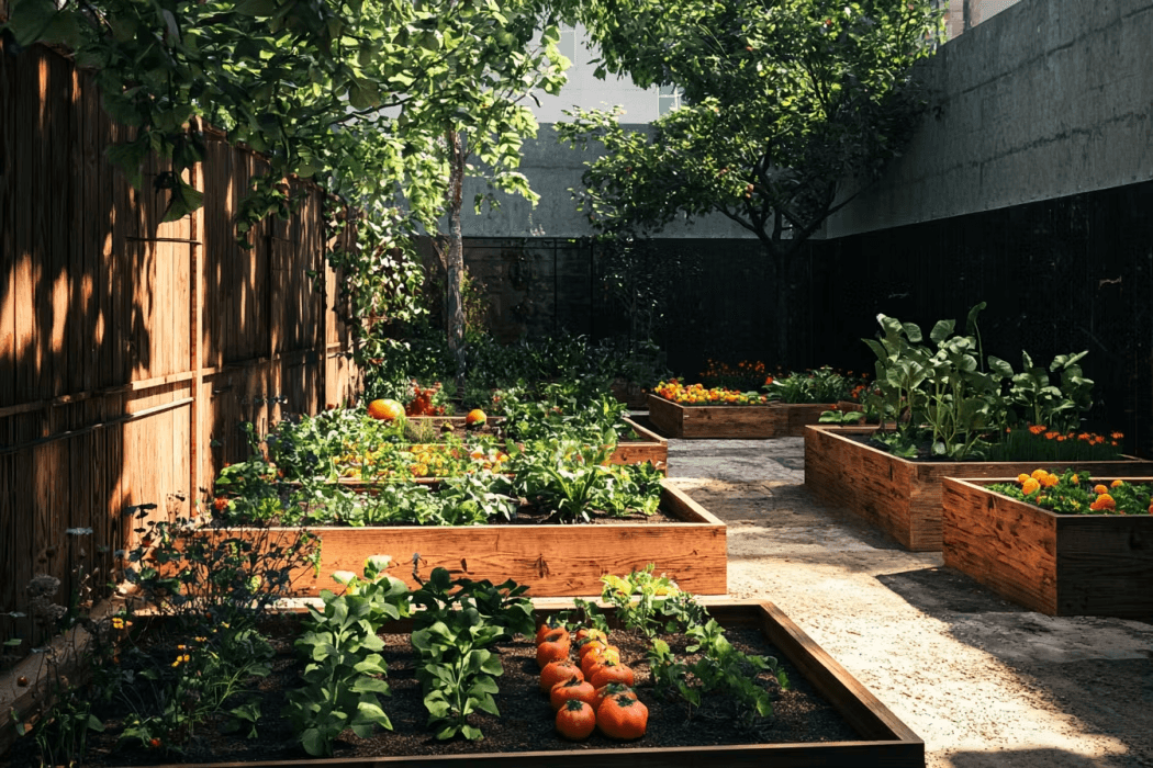 Vacant lot repurposed into a vibrant community garden