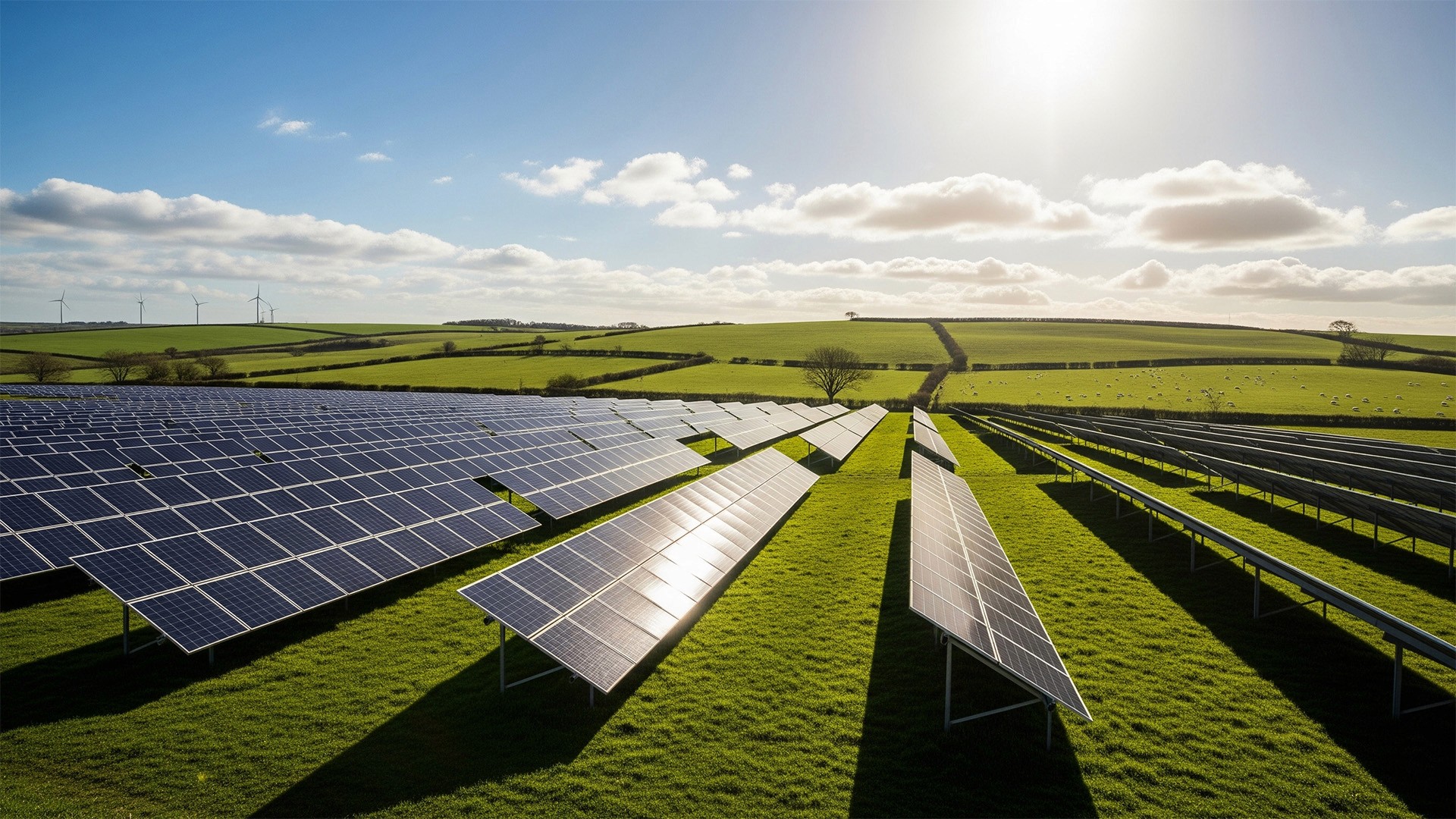 solar panels on brown field under white clouds during daytime
