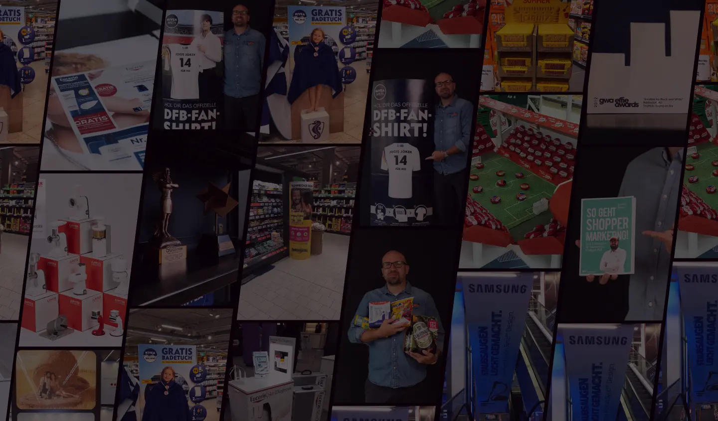 Hintergrundcollage mit verschiedenen Bildausschnitten