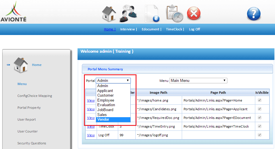 Avionté admin setup