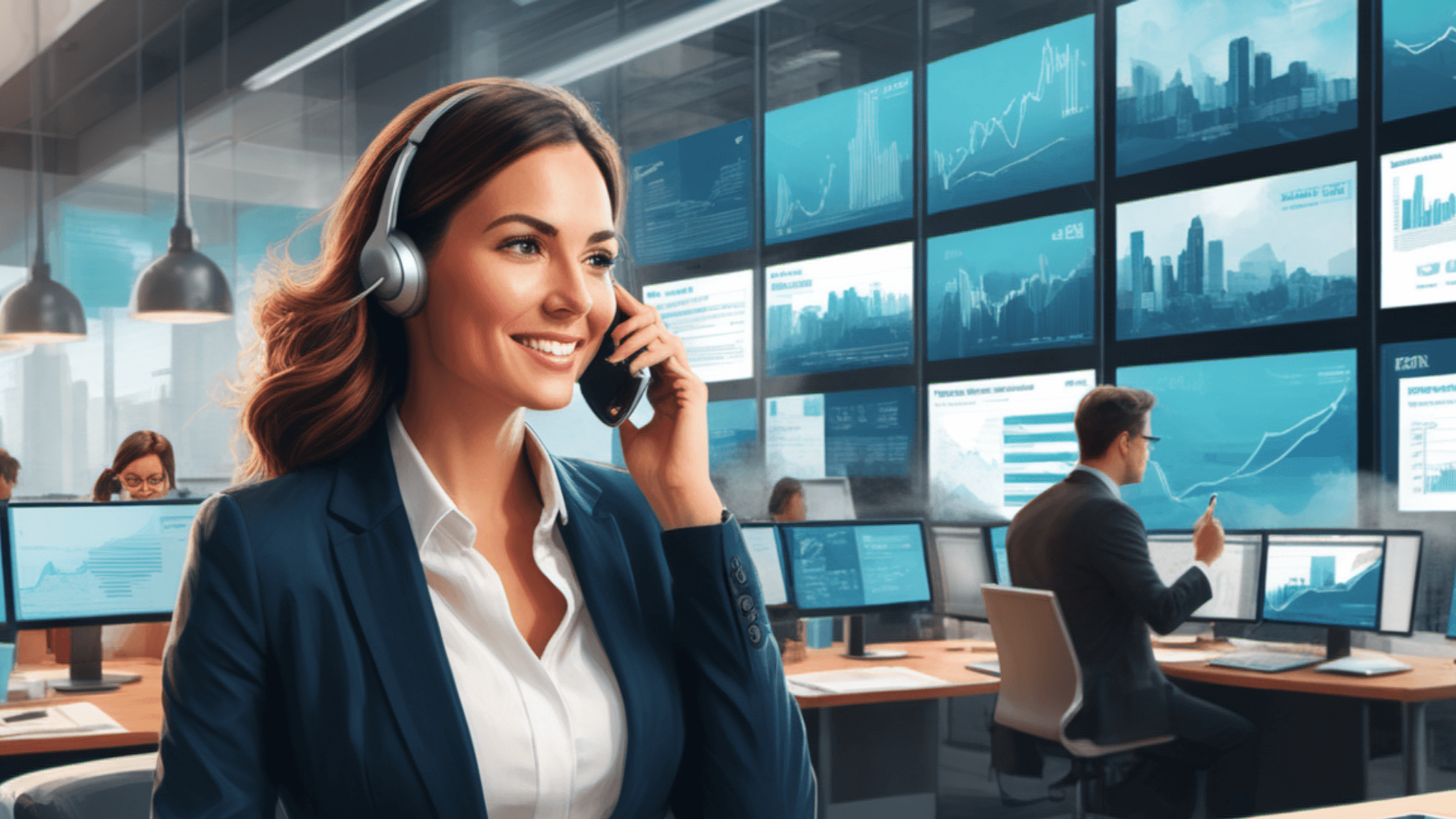 Verkäuferin in einer B2B Agentur die Akquise macht