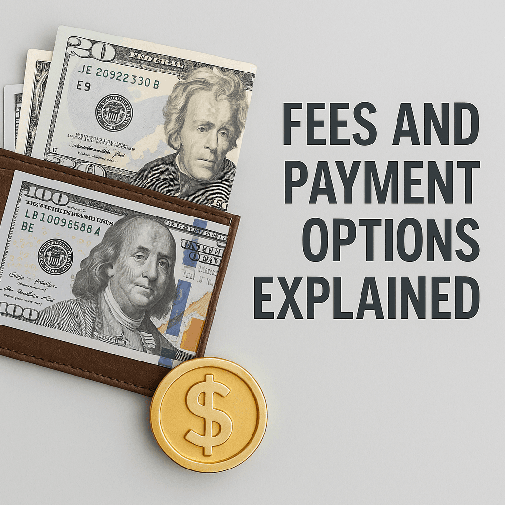 Our fees payment options explained