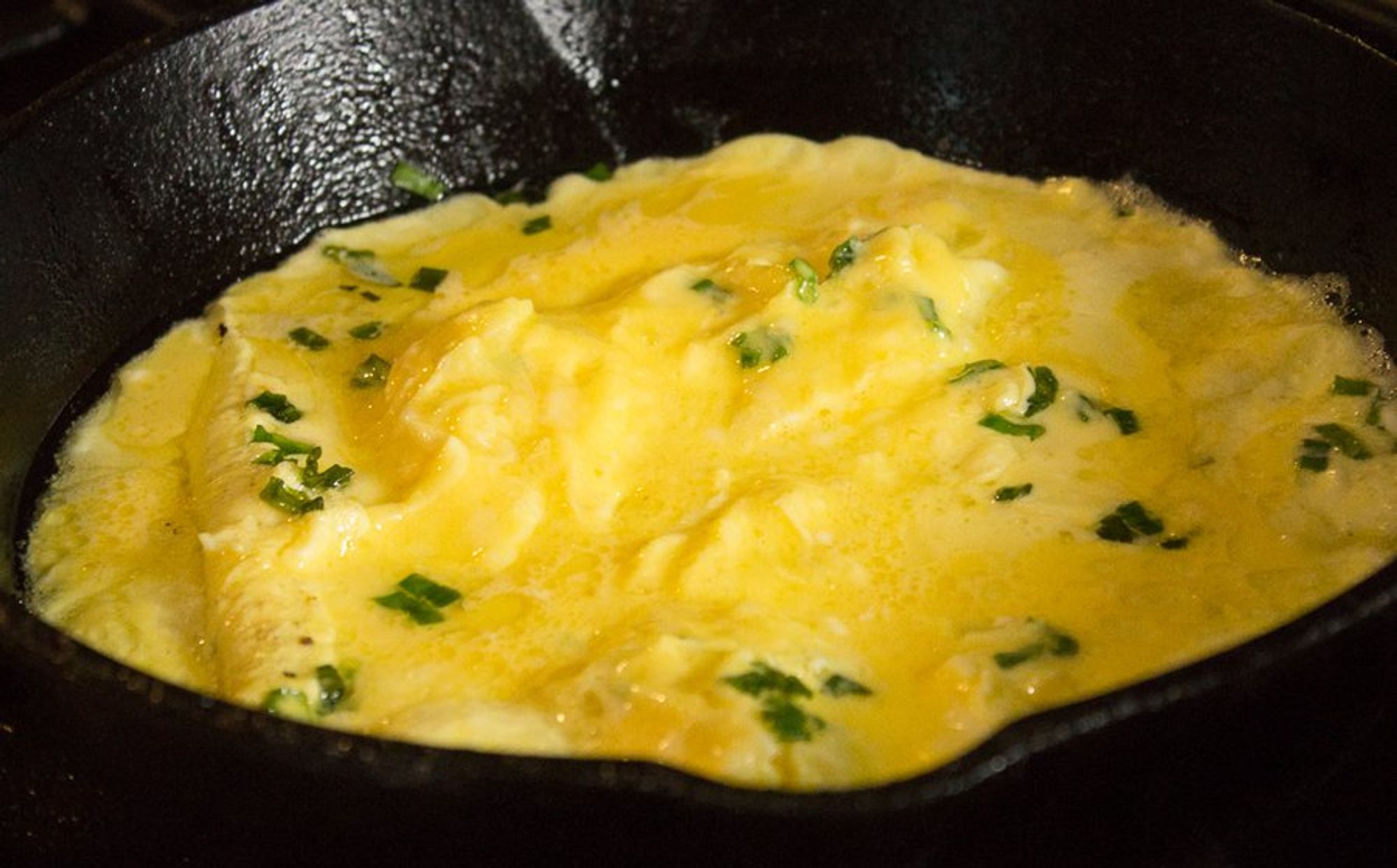 scrambled egg in a pan