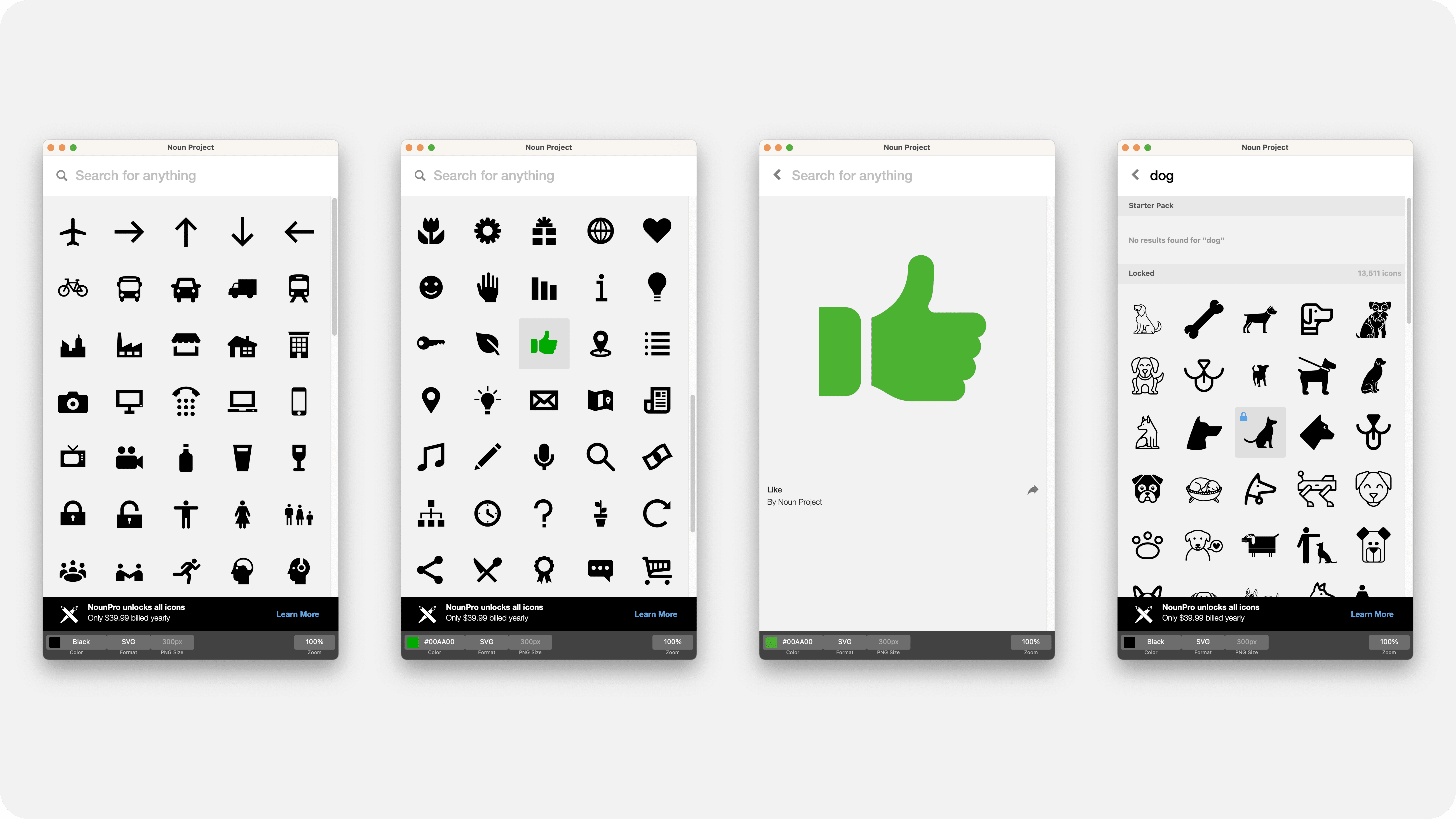 Noun Project Mac App Examples