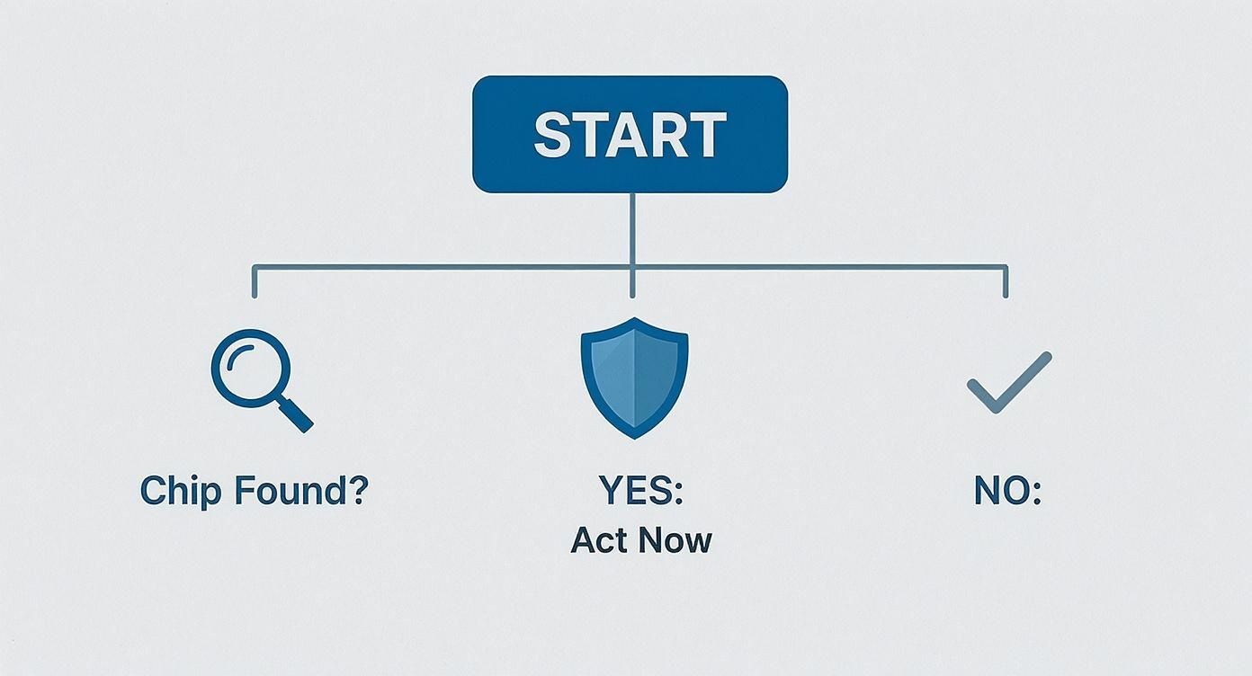 Infographic about repair windshield chip
