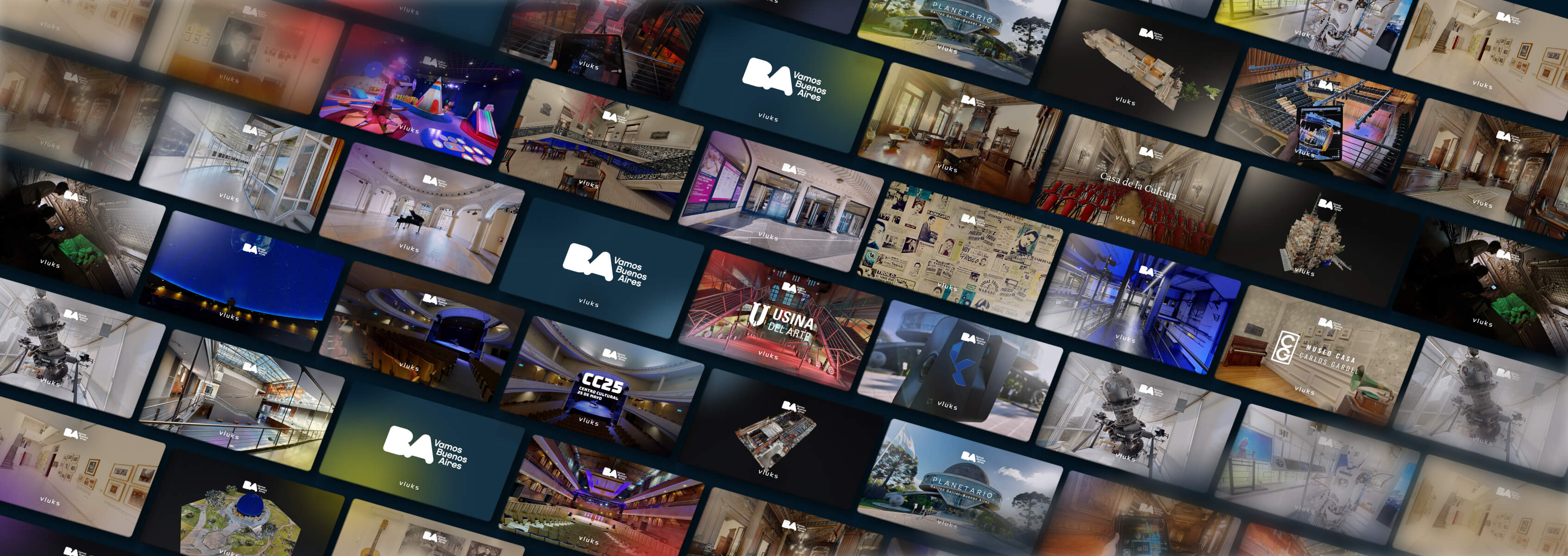 Hero image featuring a greyscaled communication platform on an abstract background.