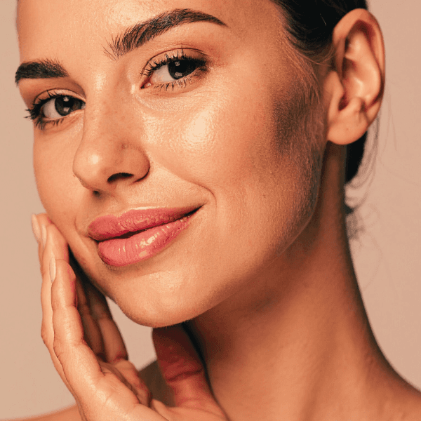 Before Doing Red Light Therapy Bed Treatments woman with rough texture and uneven skin tone