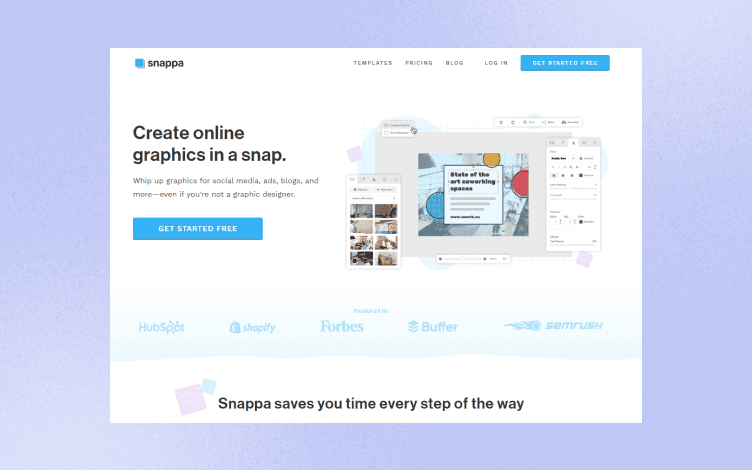Snappa homepage