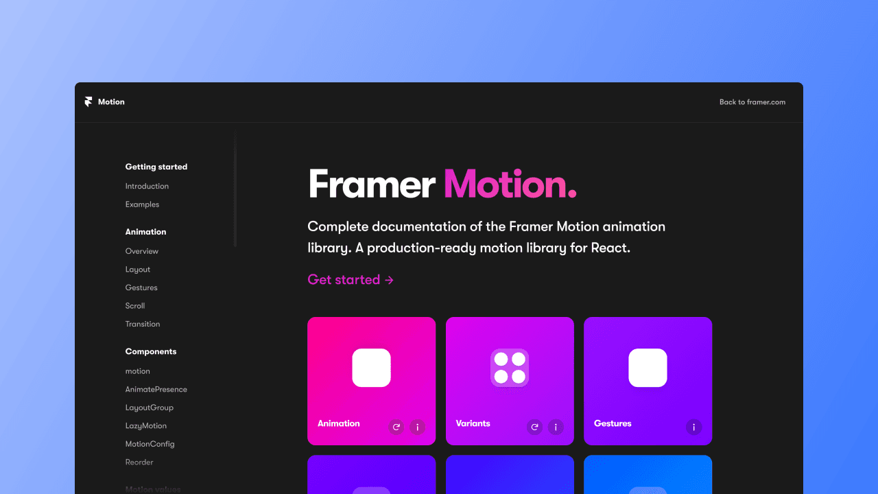 Table of contents in Framer