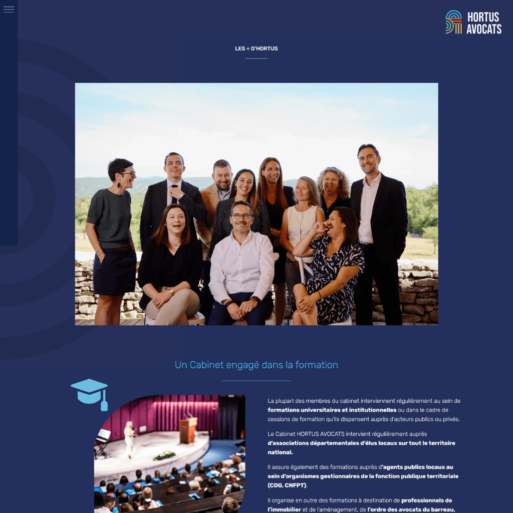 Hortus Avocats – site vitrine pour un cabinet d'avocats