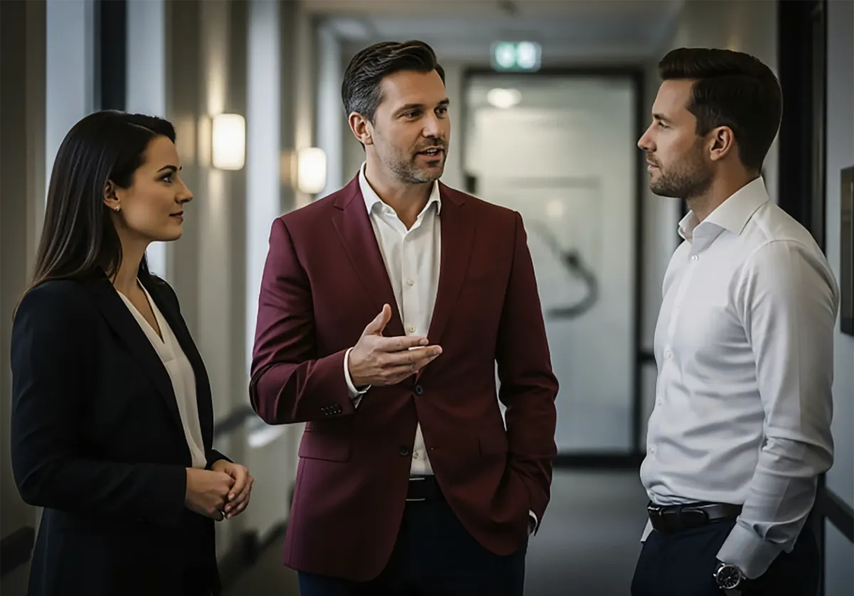 Office Discussion Scene 