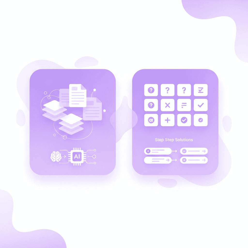 Penseum AI tutor interface generating custom active recall study materials