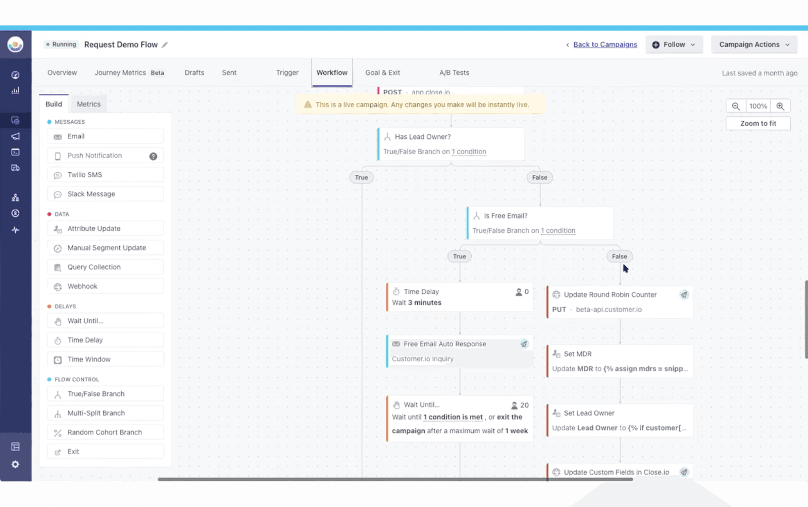 Event-driven messaging for tech-driven B2B teams in Customer.io
