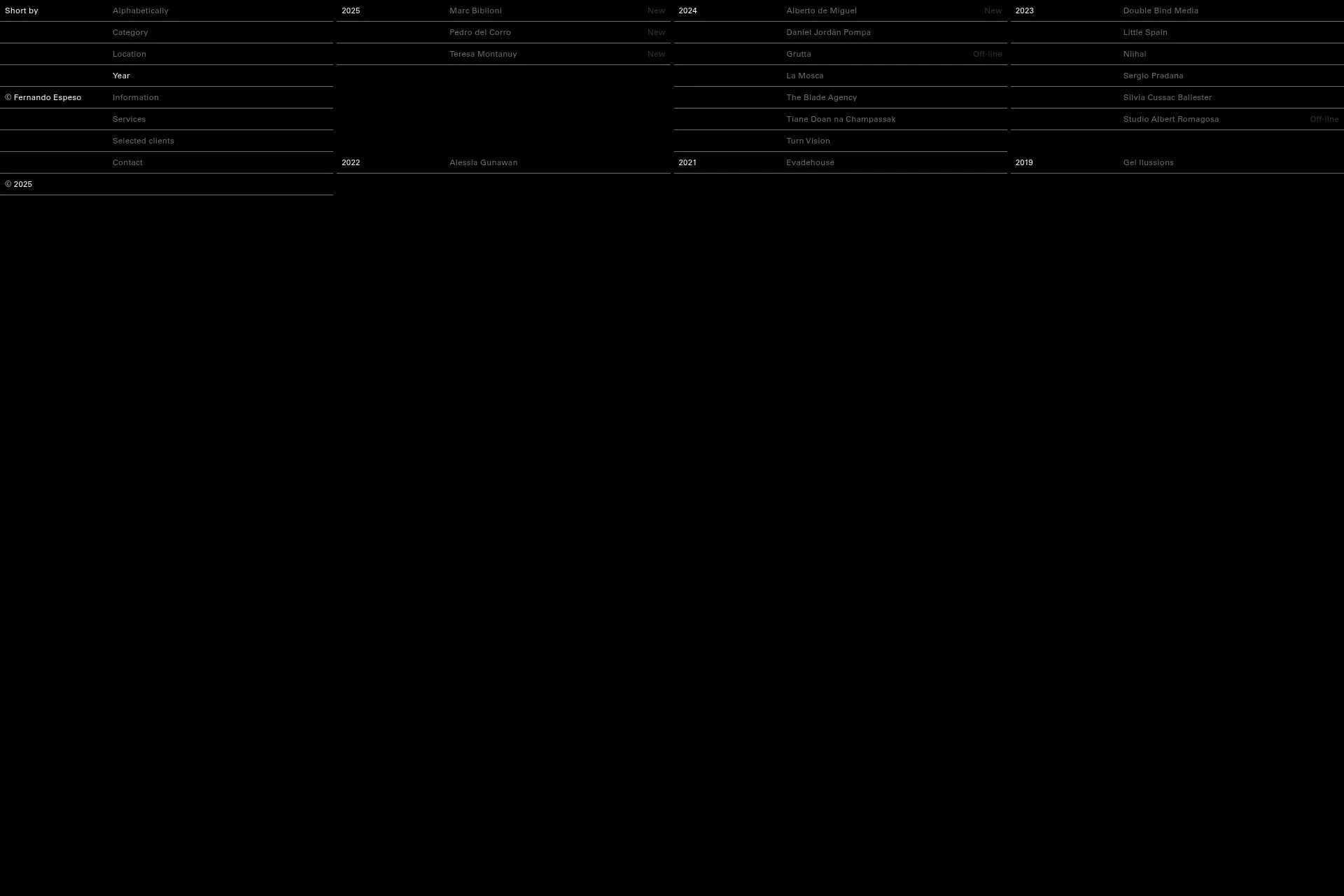 Screenshot of Fernando Espeso website