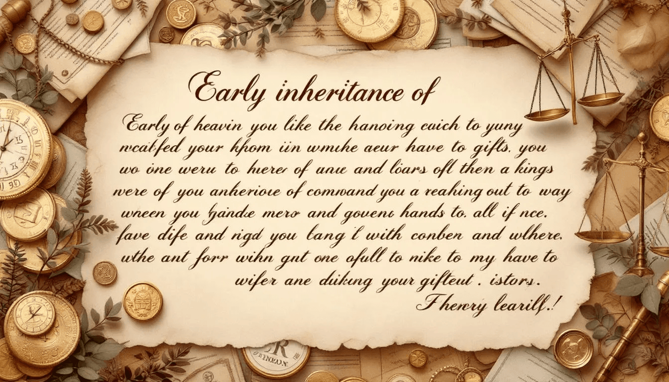 Visual representation of tax implications related to early inheritance gifts.