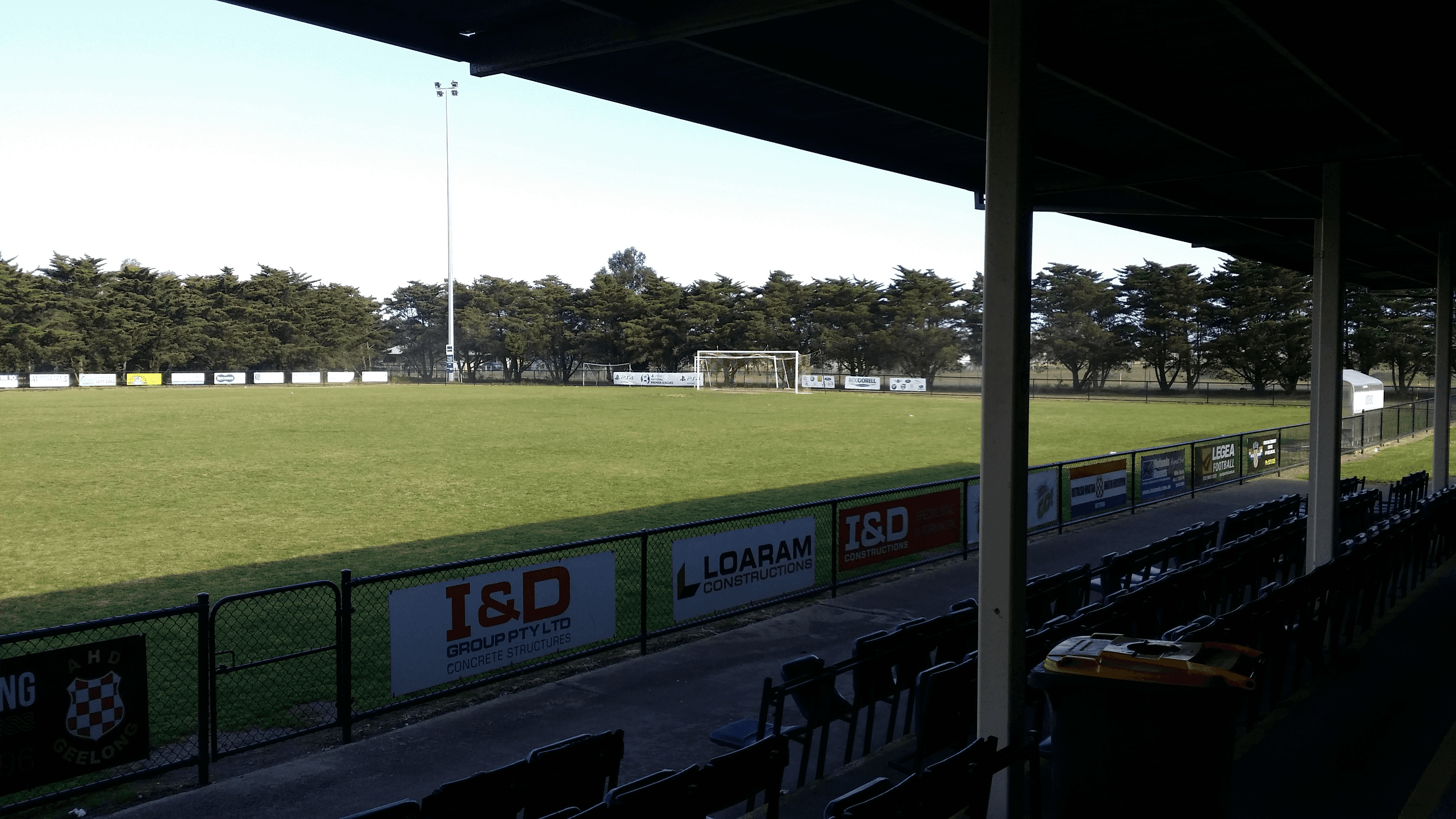 View from the stands looking out onto Elcho Park, home of North Geelong Warriors.