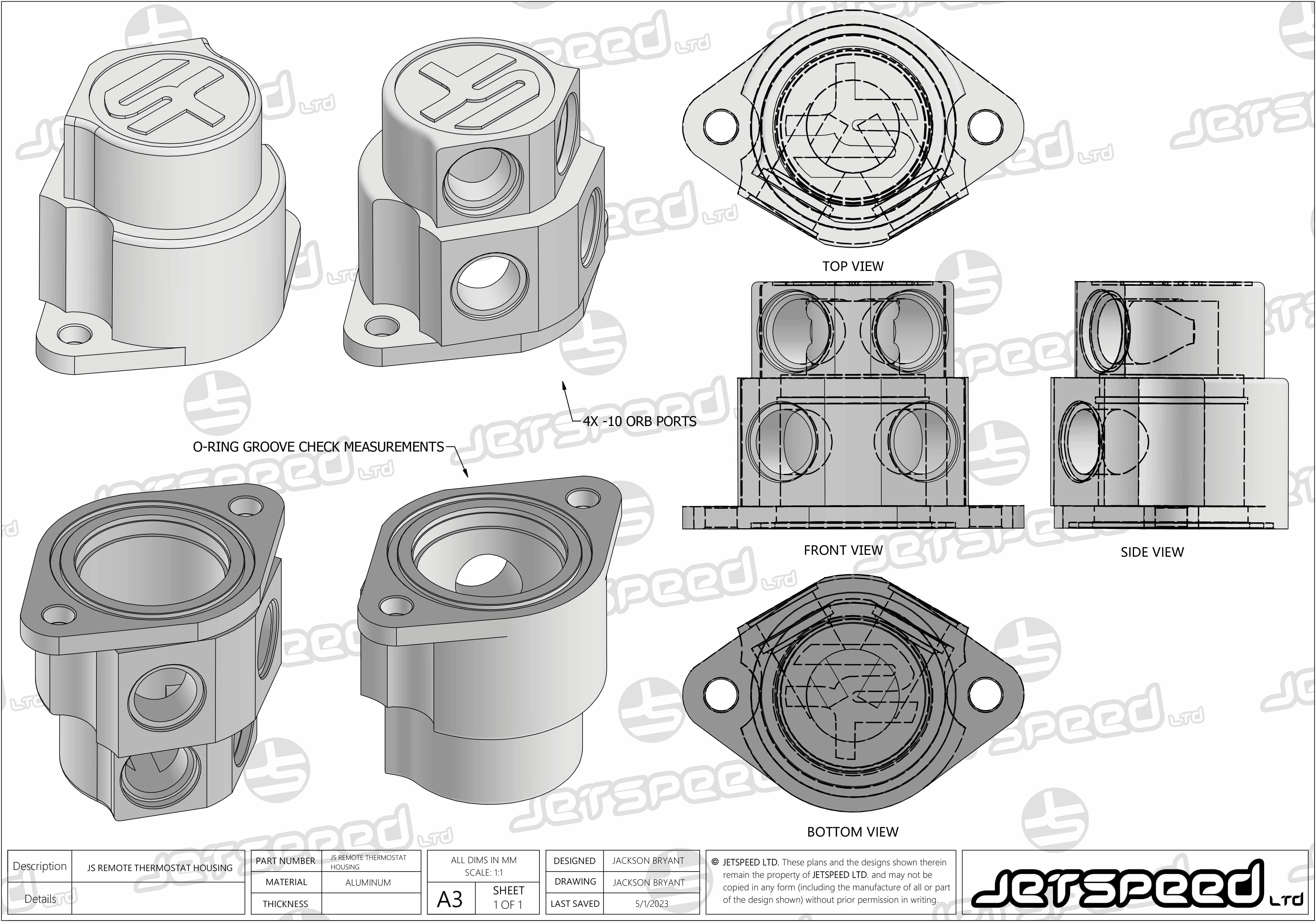 JETSPEED REMOTE THERMOSTAT HOUSING