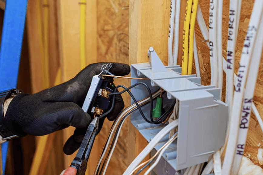 Upgraded electrical wiring during a home remodel improving safety performance and supporting modern electrical demands