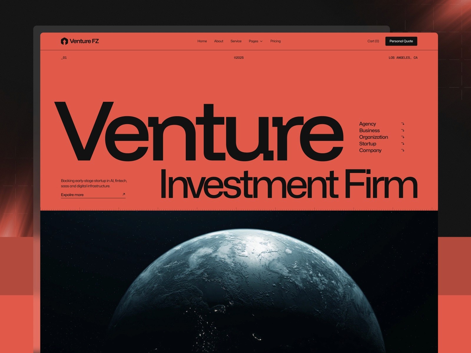 Venturefz — 现代专业金融科技网站设计灵感