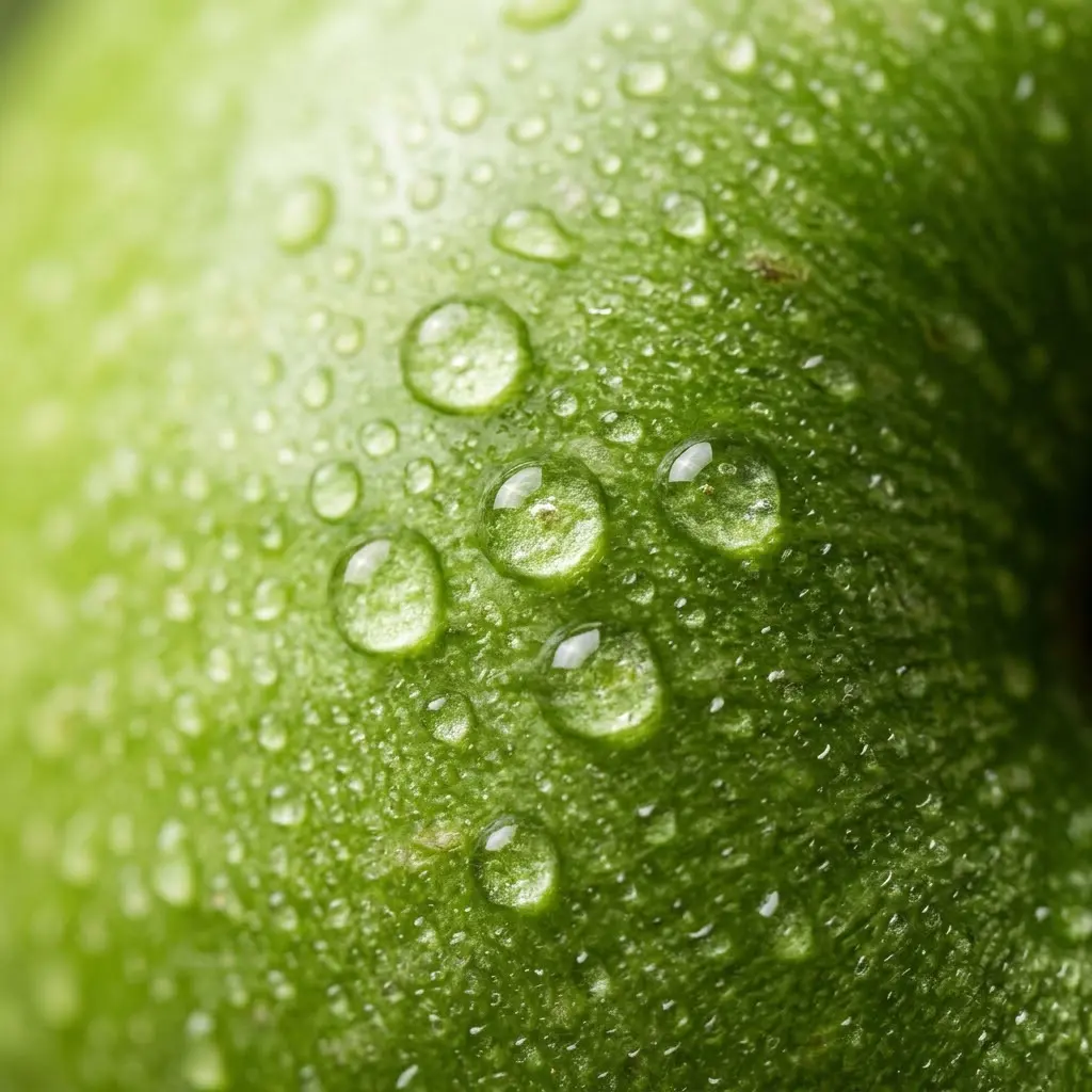 macro-opname van de schil van een groene appel