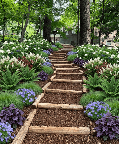 Landscape design for native front yard in Marietta
