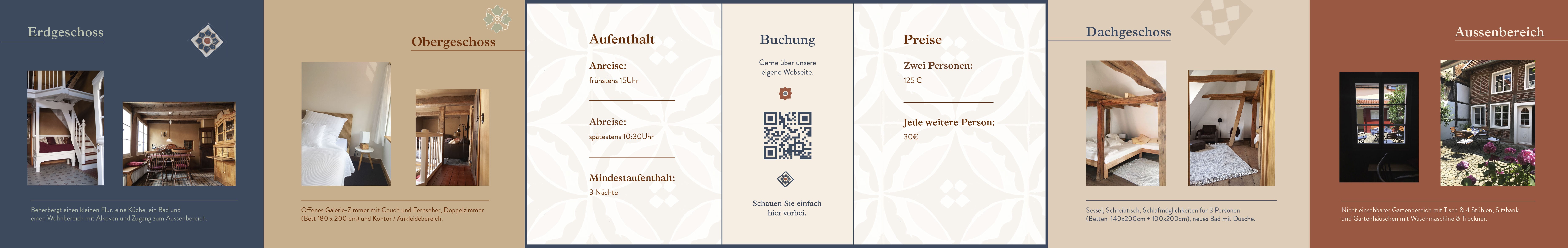 Rueckseite Flyerdesign Din Lang für ein Ferienhaus in Warendorf 