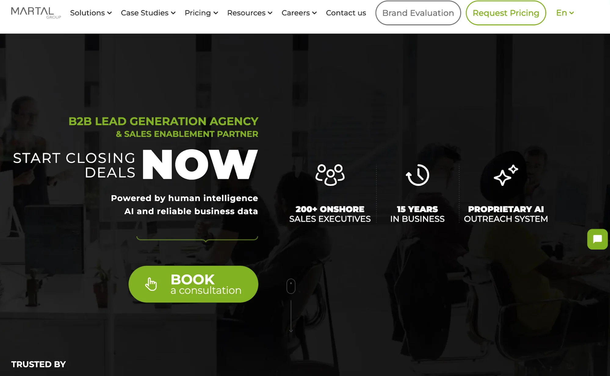 martal group: nerdy joe alternative for B2B lead generation