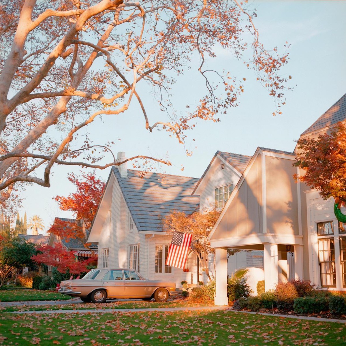 Example of a photo from JPG Journal Instagram account, showing retro vehicle, trees, and houses in Sacramento, CA.