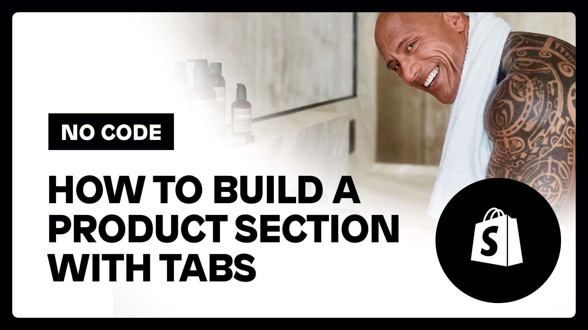 product section with tabs how to build video