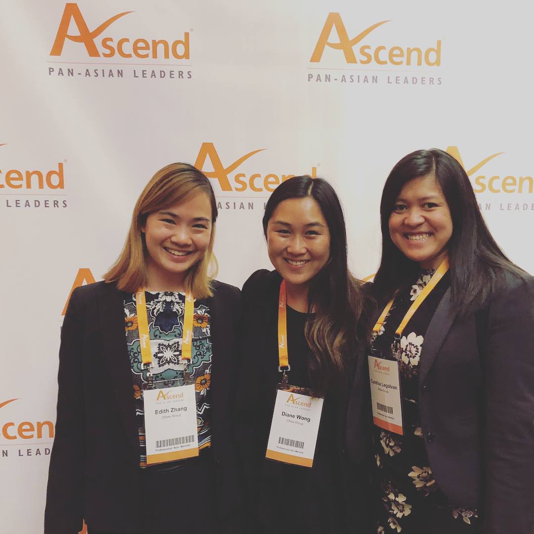 Edith with two other women at the Ascend Pan-Asian leadership conference.