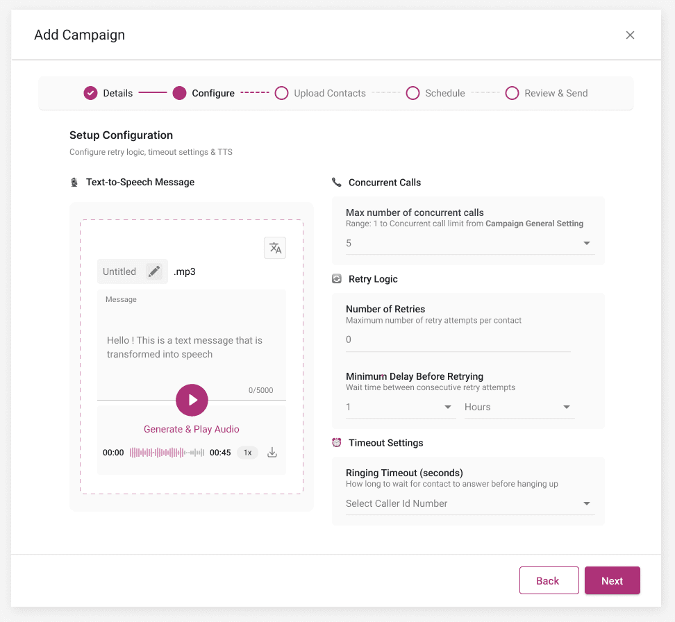 TTS — message with speech preview