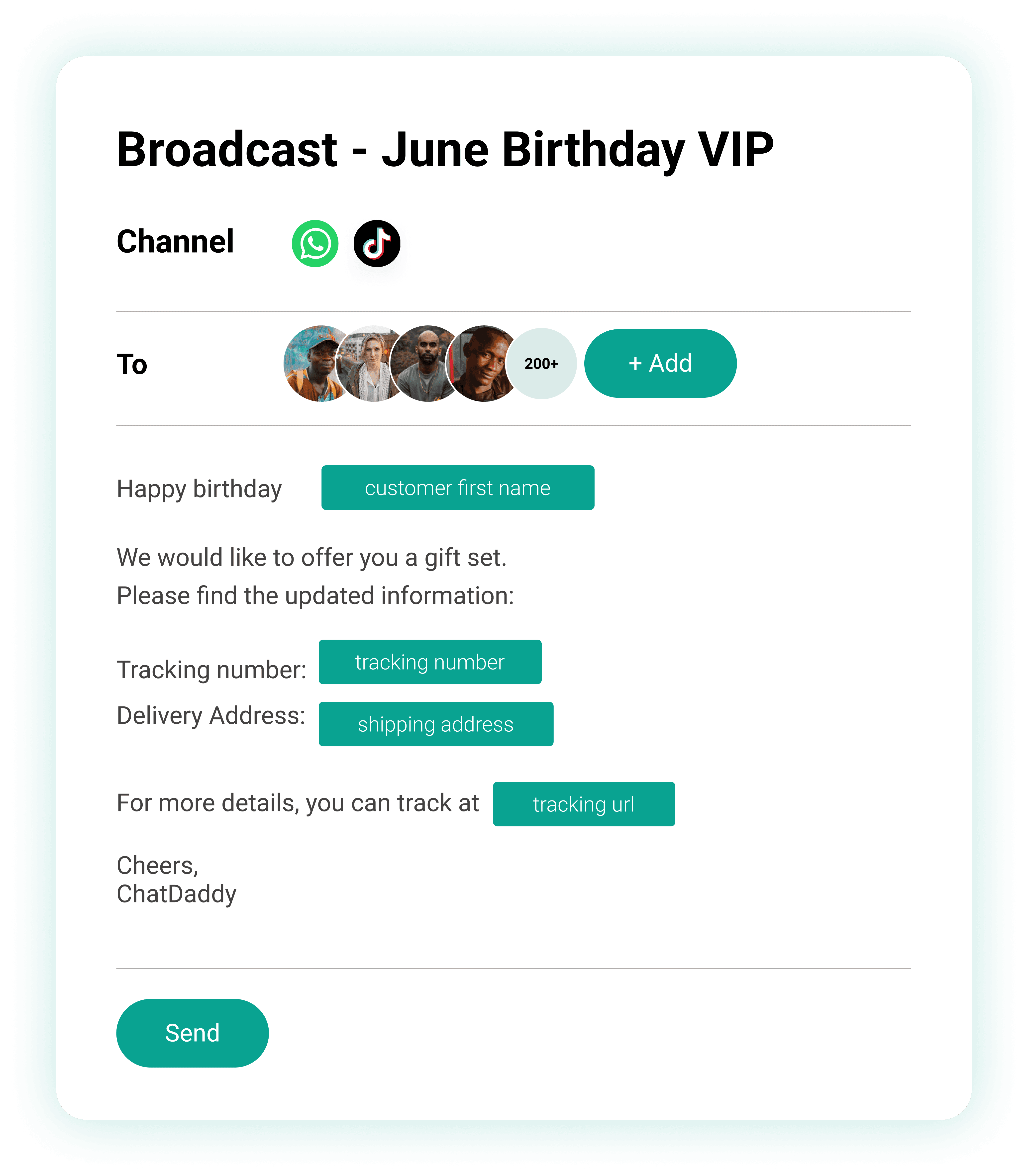 WhatsApp Business Messaging Example