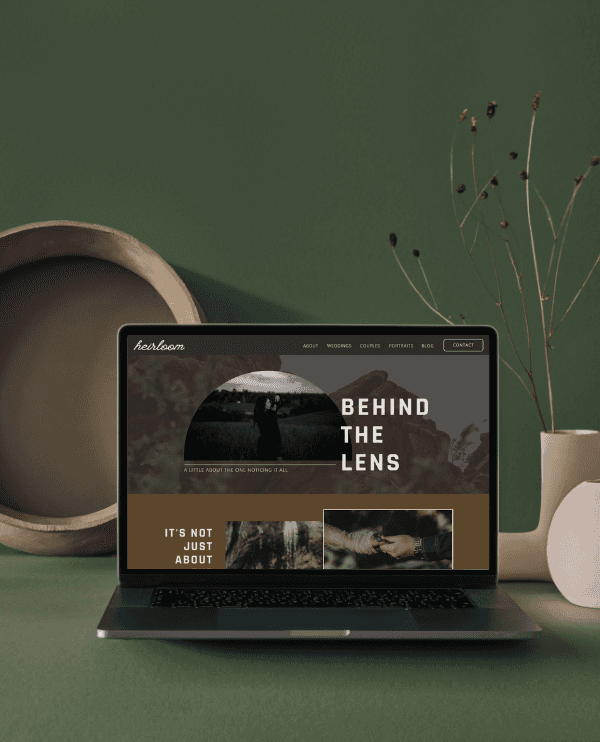 Laptop view of about page