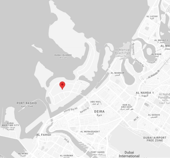 Dubai Islands Location Map