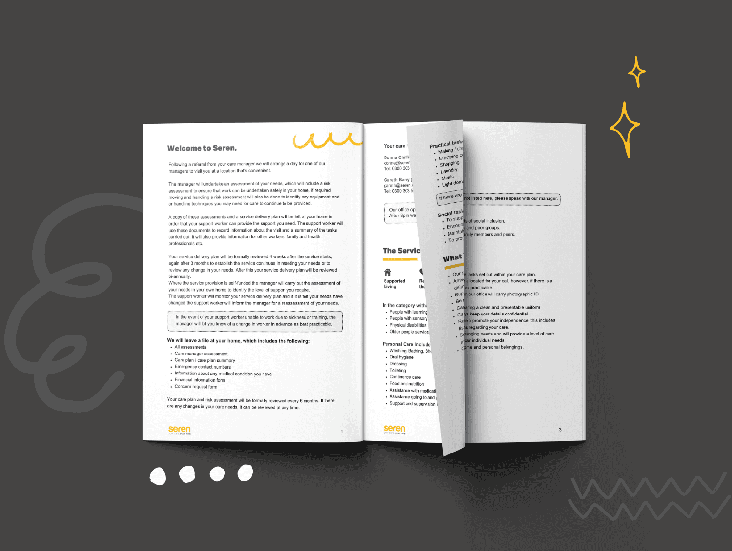 Seren internal document design by DesignGuru