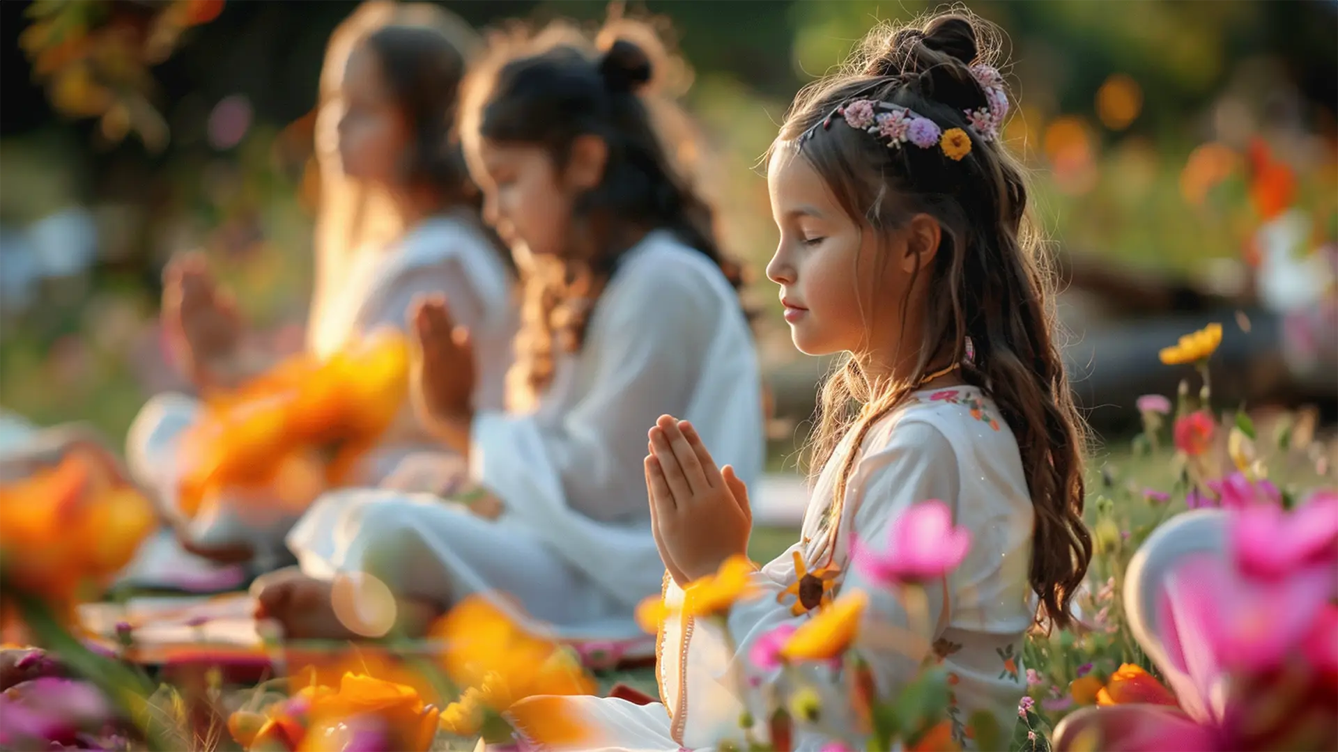 Kid Learning Meditation