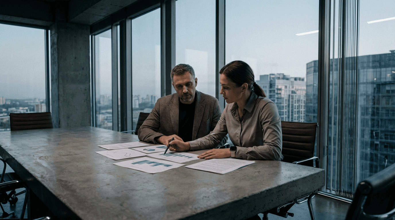 Financial sales rep meeting with a client and using Parlay to identify opportunities