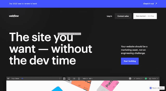 Webflow is a No-Code Platform