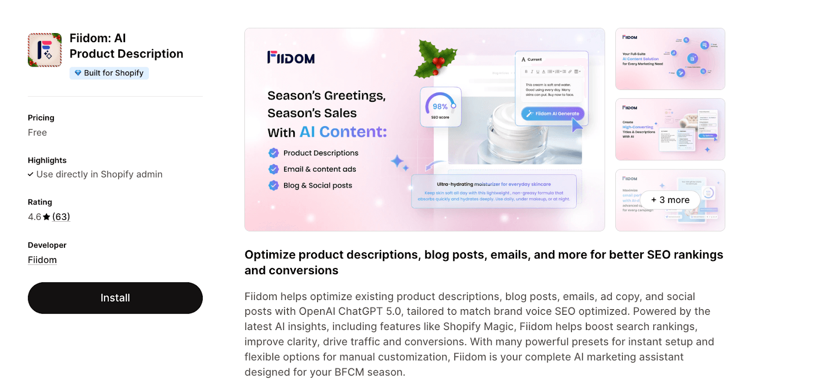 Fiidom: AI Product Description