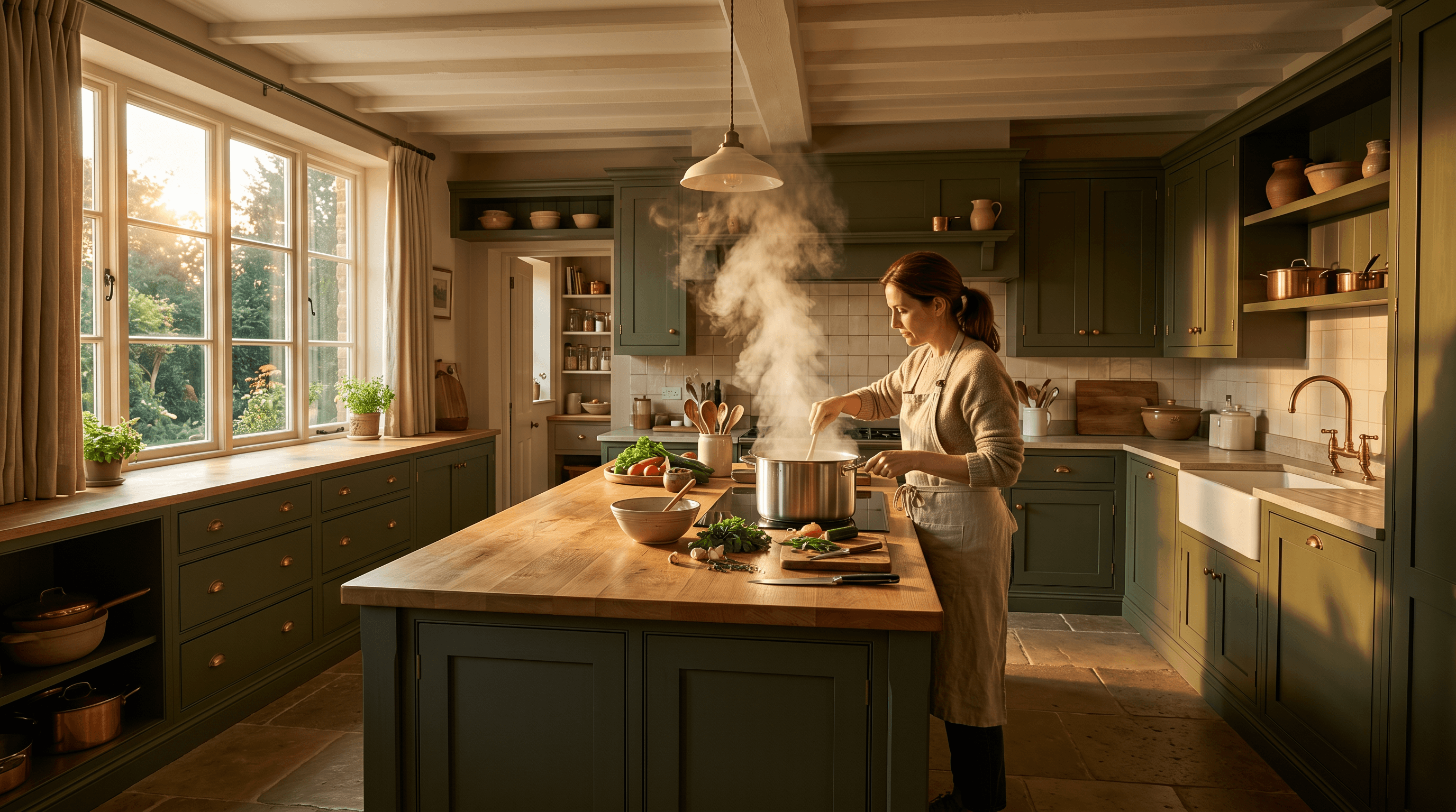 Artificial Intelligence creative research for a shaker kitchen design project in Lausanne, Switzerland