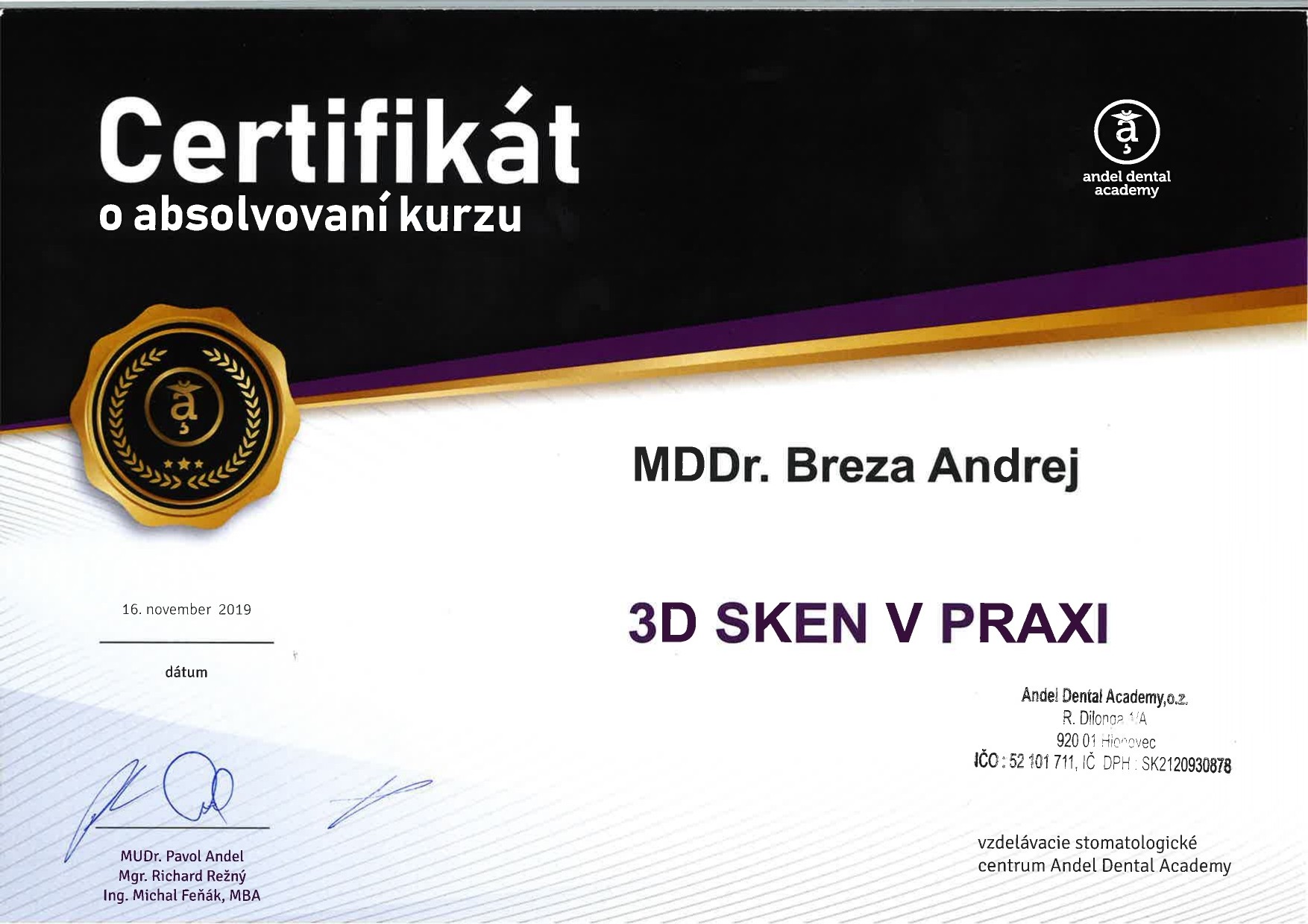 Andrej Breza - 3D sken v praxi