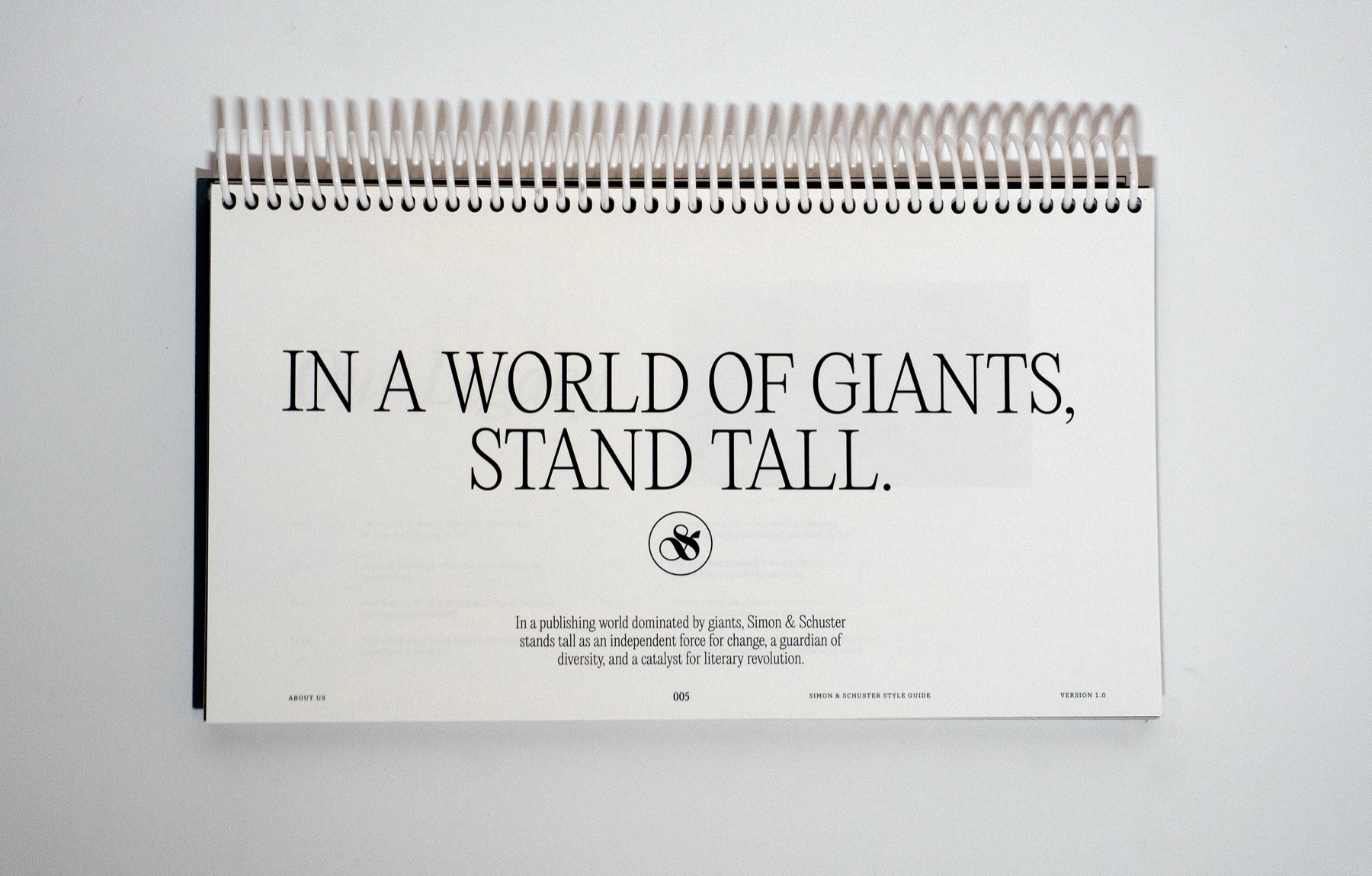 Simon & Schuster brand guidelines spread 5